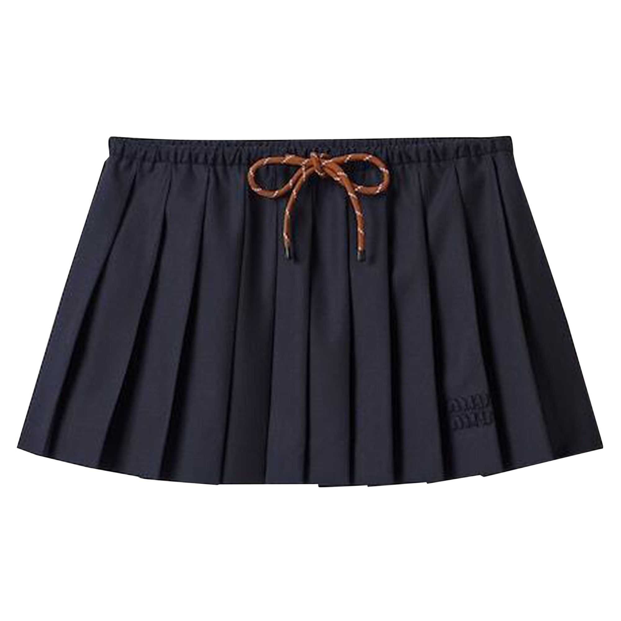 【日本入手困難】ミュウミュウ Pleated Batavia skirt スカート Buy Miu Miu Pleated Batavia Skirt 'Navy' - MG2240 11AD F0008