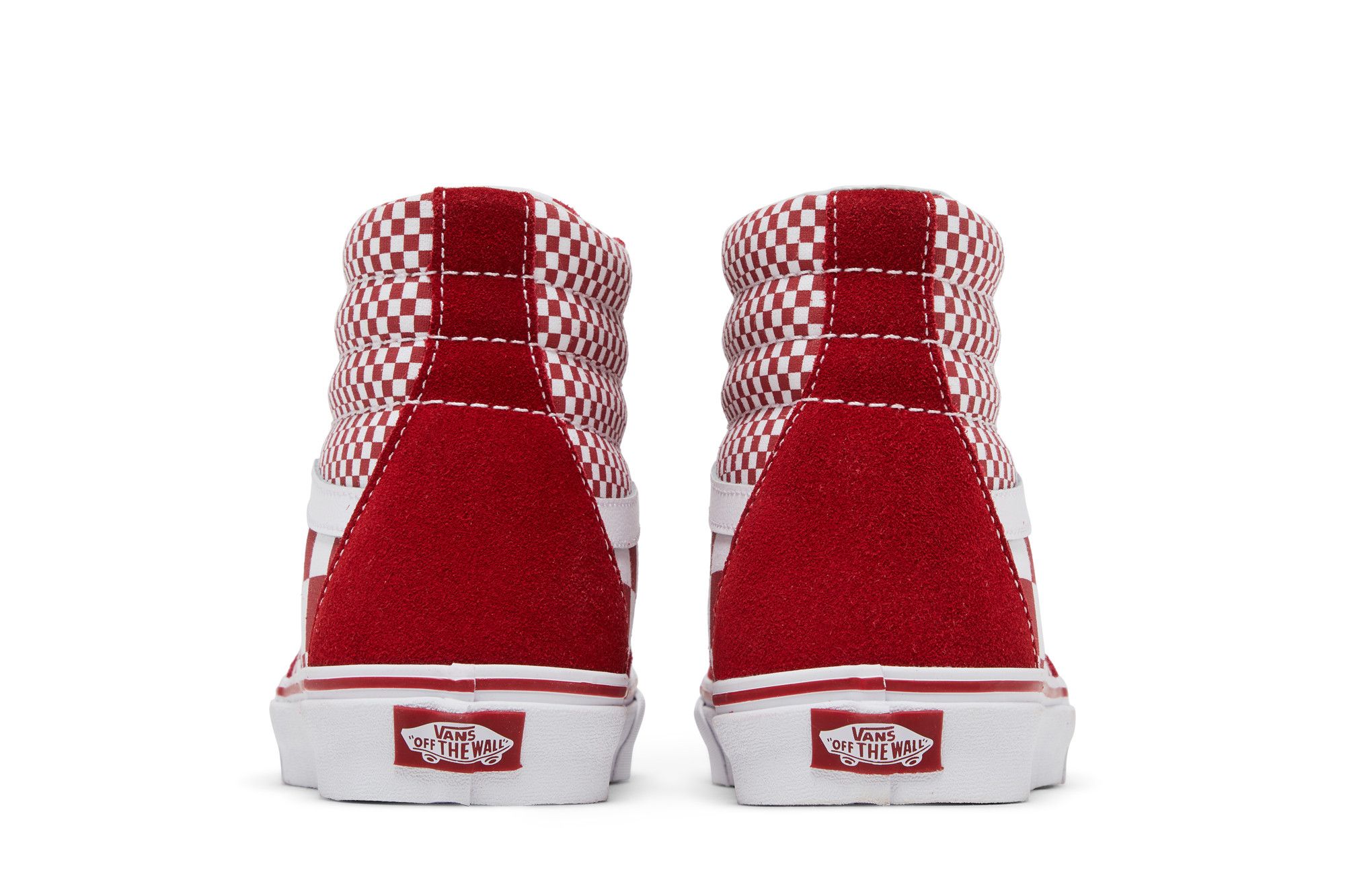 Red mix checkered vans outlet