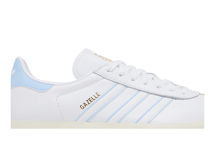 adidas Originals Men's Gazelle Argentina Shoes Cloud White / Glow Blue / Off White 12