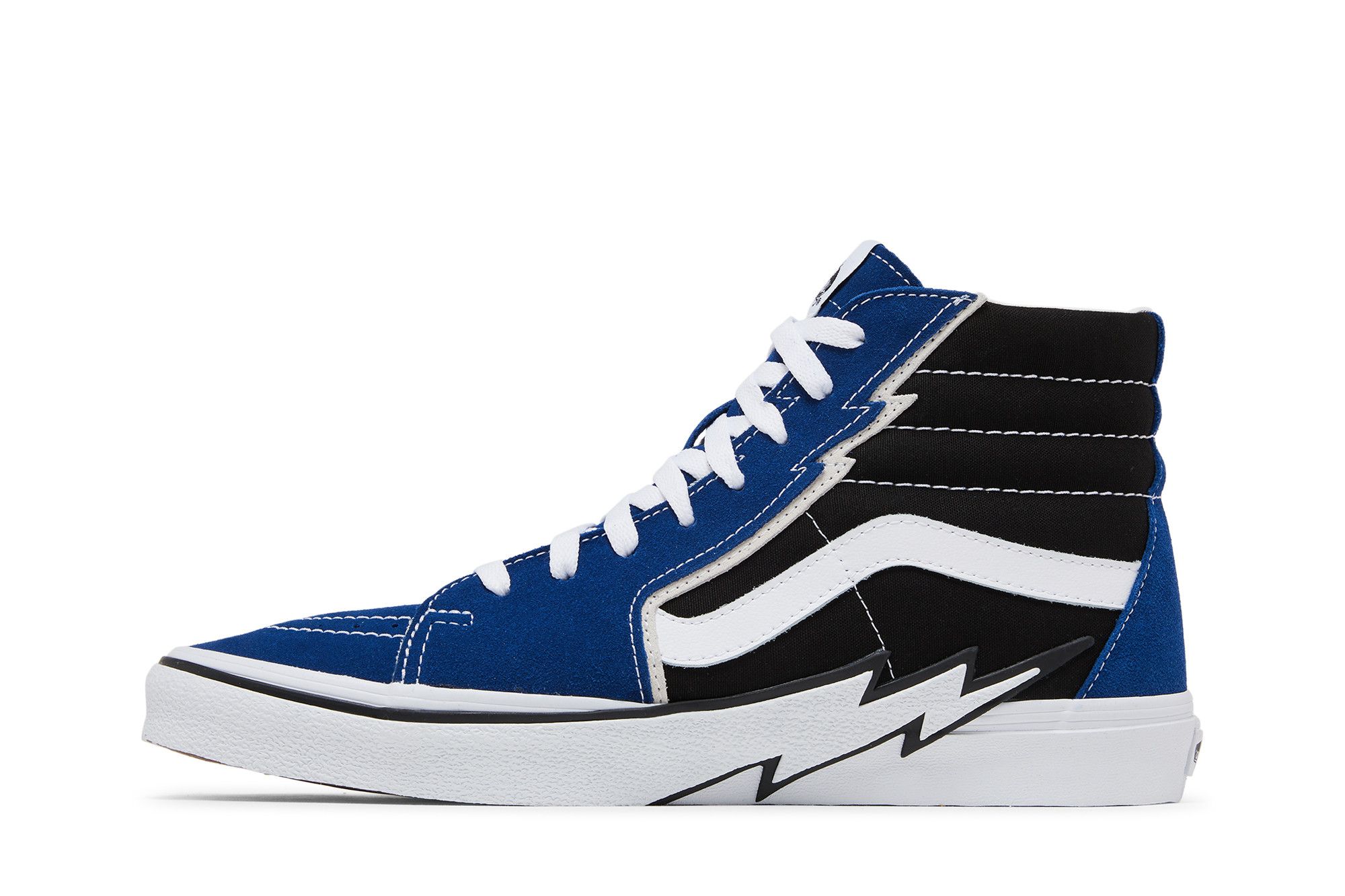 Blue vans with lightning bolt hot sale