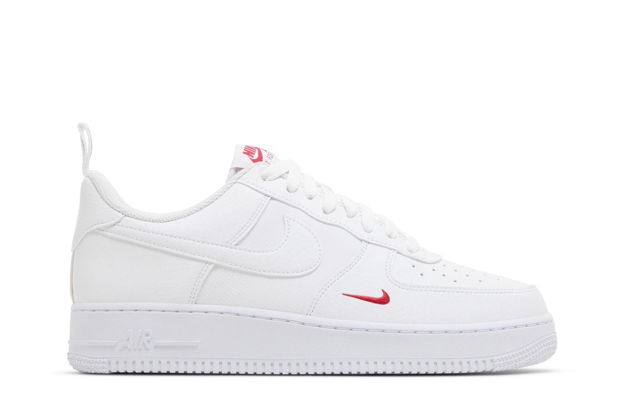 Red swoosh nike air force 1 sales
