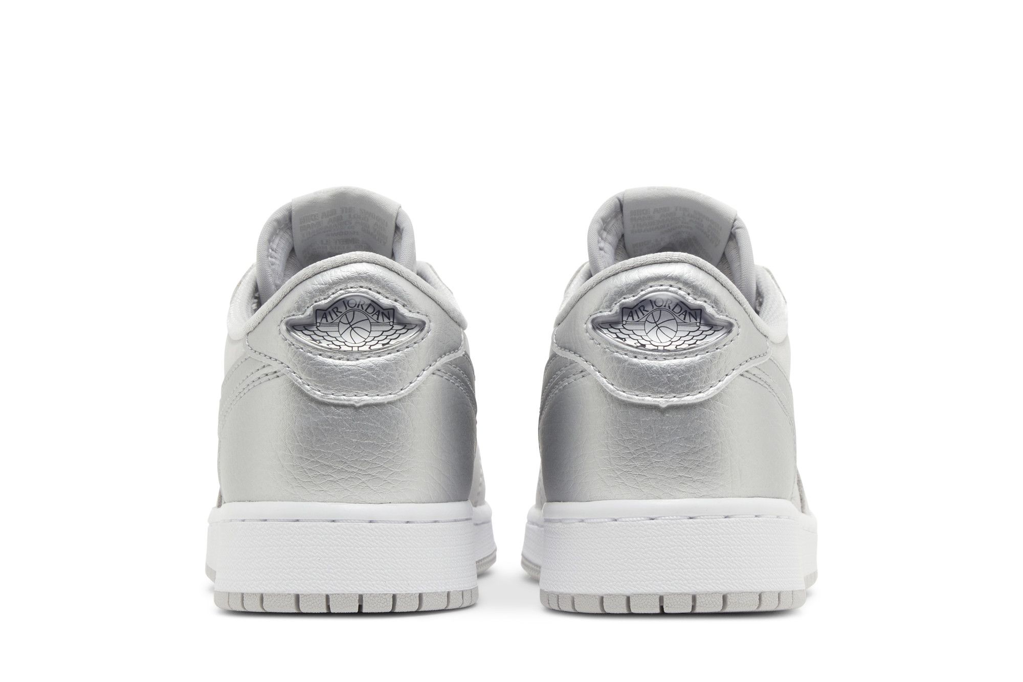 Size 4.0 Air Jordan 1 Retro Low OG GS 'Metallic Silver'