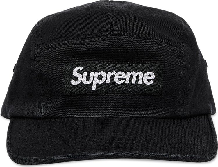 Supreme Washed Chino Twill Camp Cap Black