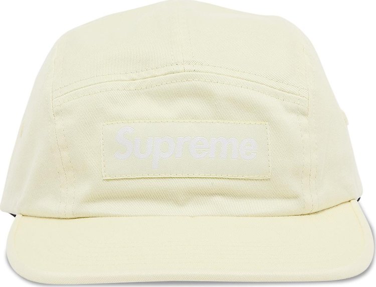 Supreme Washed Chino Twill Camp Cap Light Yellow