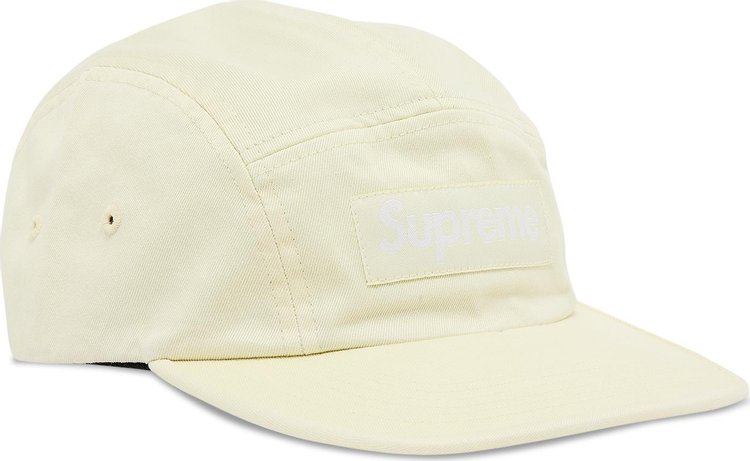 Supreme Washed Chino Twill Camp Cap Light Yellow