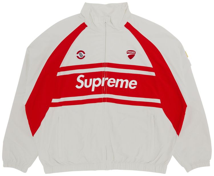 Supreme x Ducati Track Jacket Light Grey
