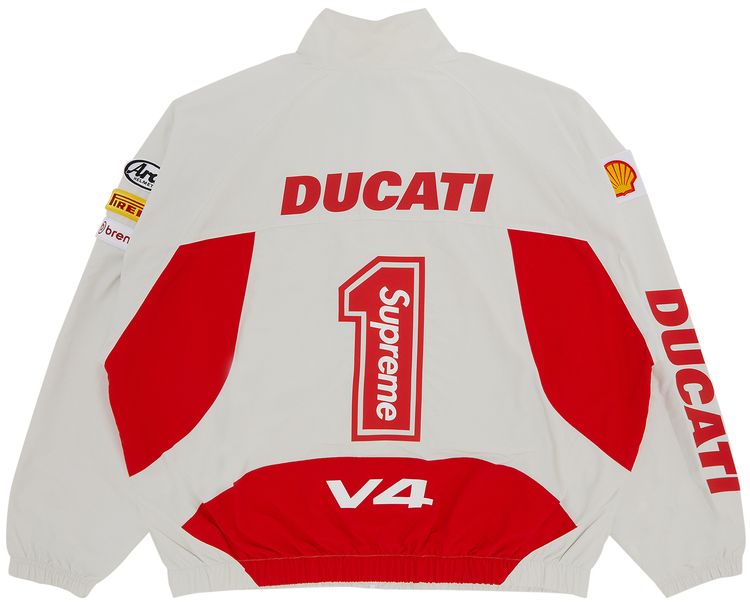 Supreme x Ducati Track Jacket Light Grey