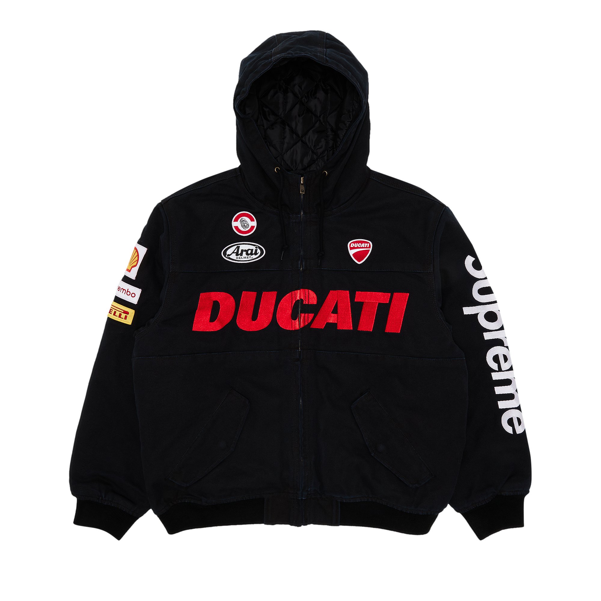 Supreme x Ducati Hooded Racing Jacket 'Black'