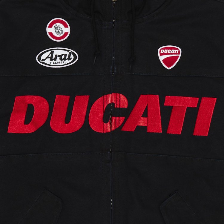 Supreme x Ducati Hooded Racing Jacket Black