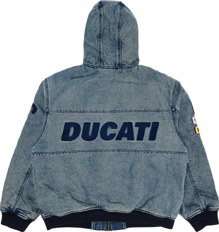 Supreme x Ducati Hooded Racing Jacket Denim