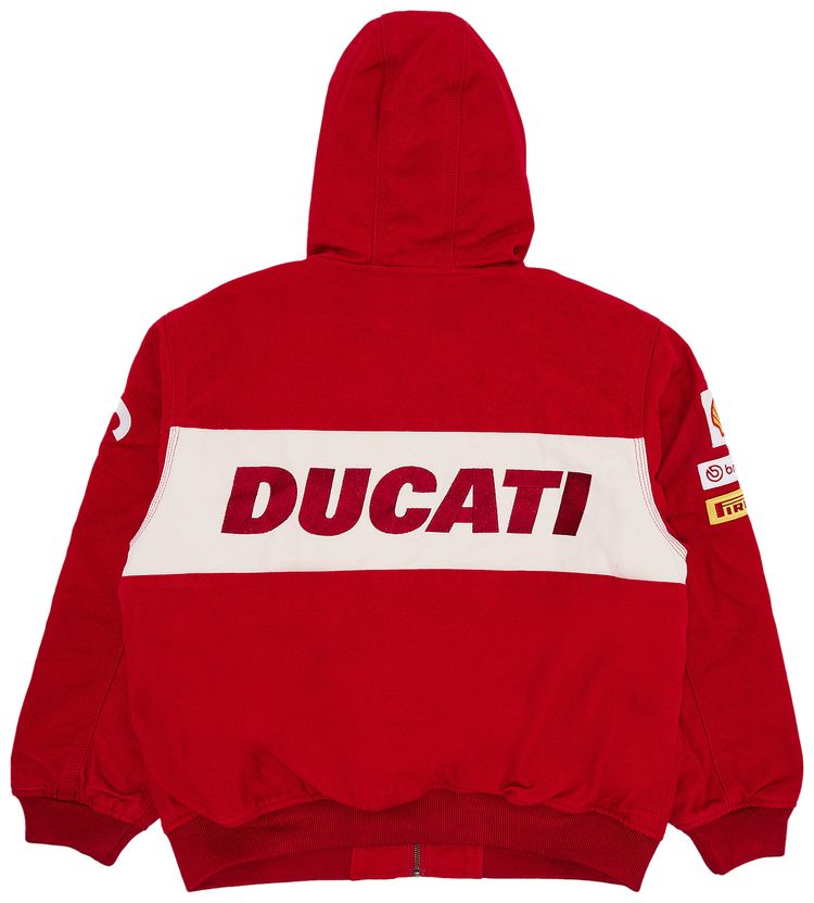 Supreme x Ducati Hooded Racing Jacket Red