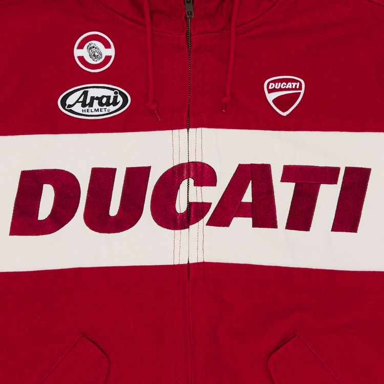 Supreme x Ducati Hooded Racing Jacket Red
