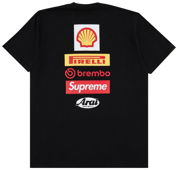 Supreme x Ducati Logos Tee Black