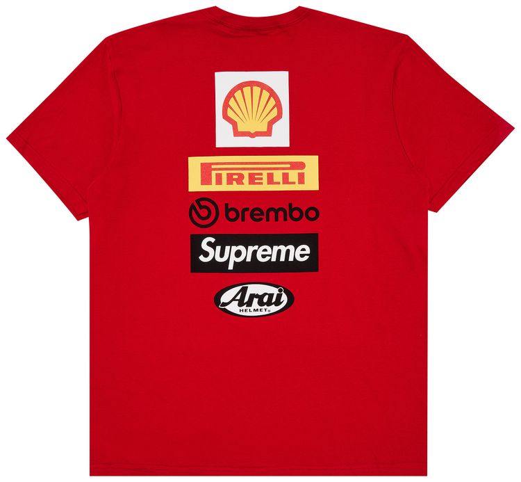 Supreme x Ducati Logos Tee Red