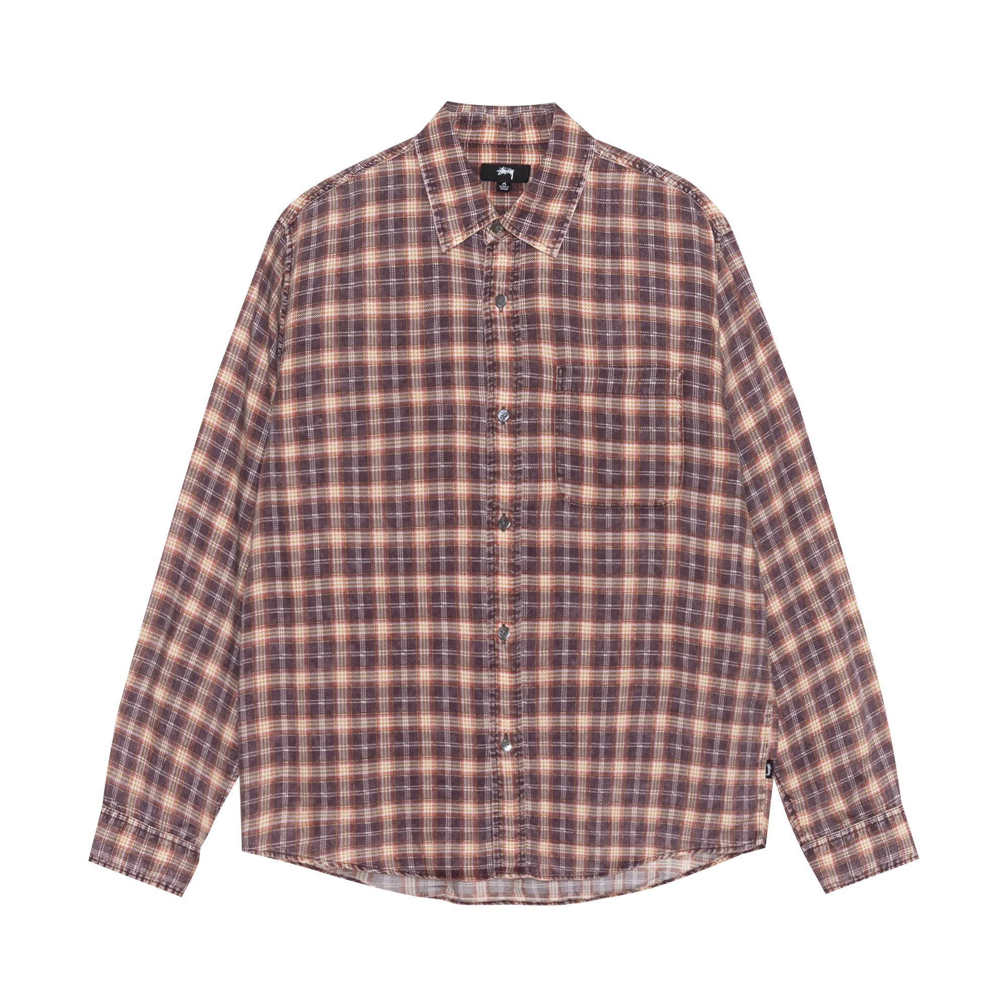 商品画像：Matthew Shirt Printed Plaid in navy – Stüssy 4