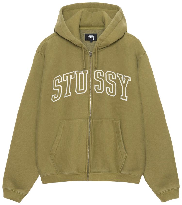 Buy Stussy Outline Zip Hoodie 'Olive' 118559 OLIV GOAT