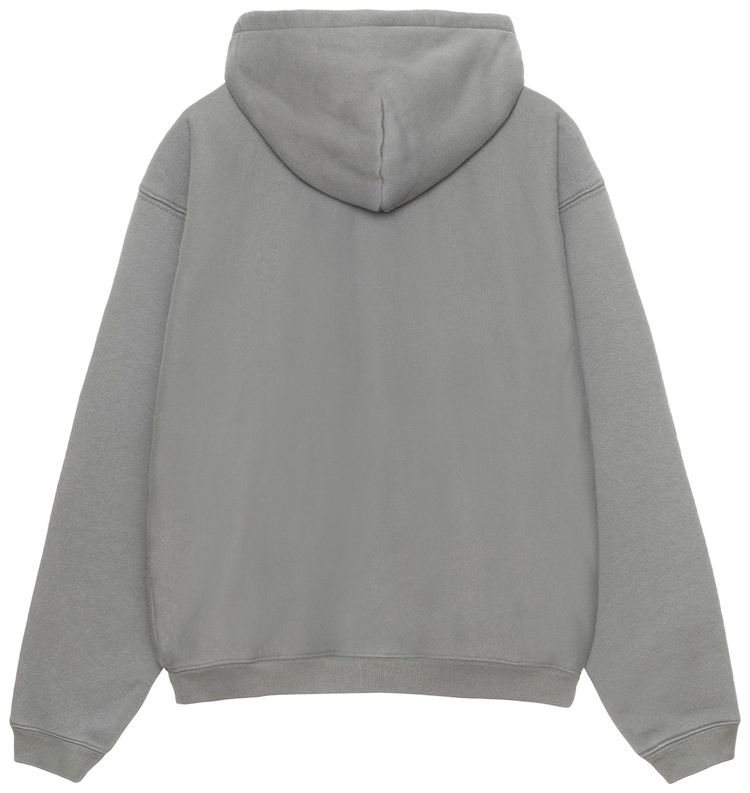 Stussy Outline Zip Hoodie Grey