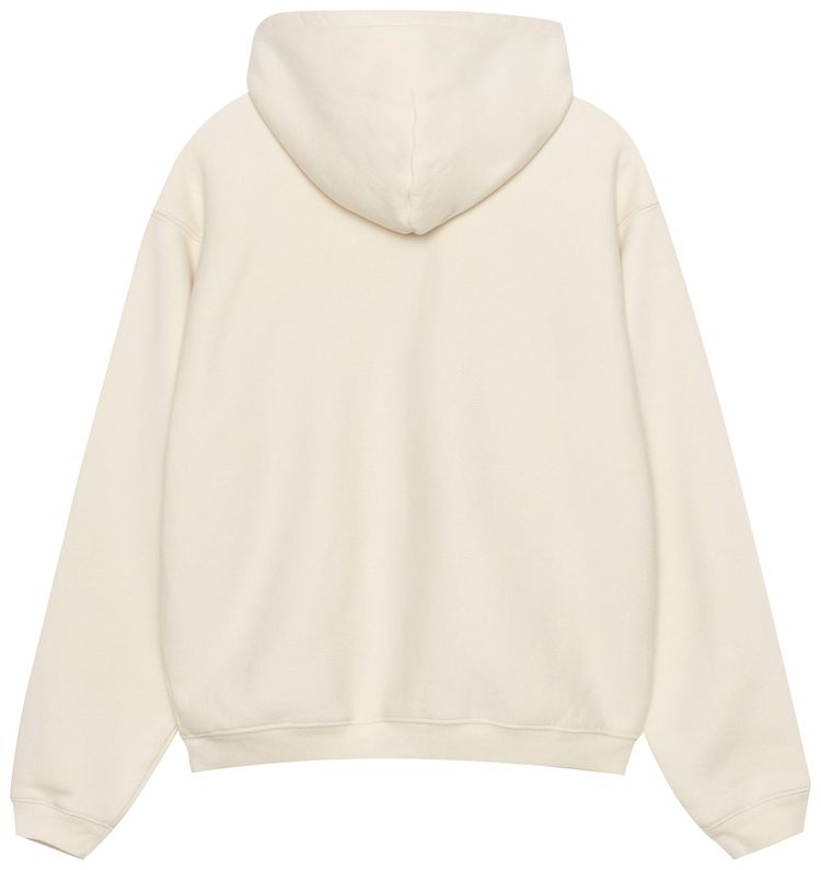 Stussy Outline Zip Hoodie Ivory