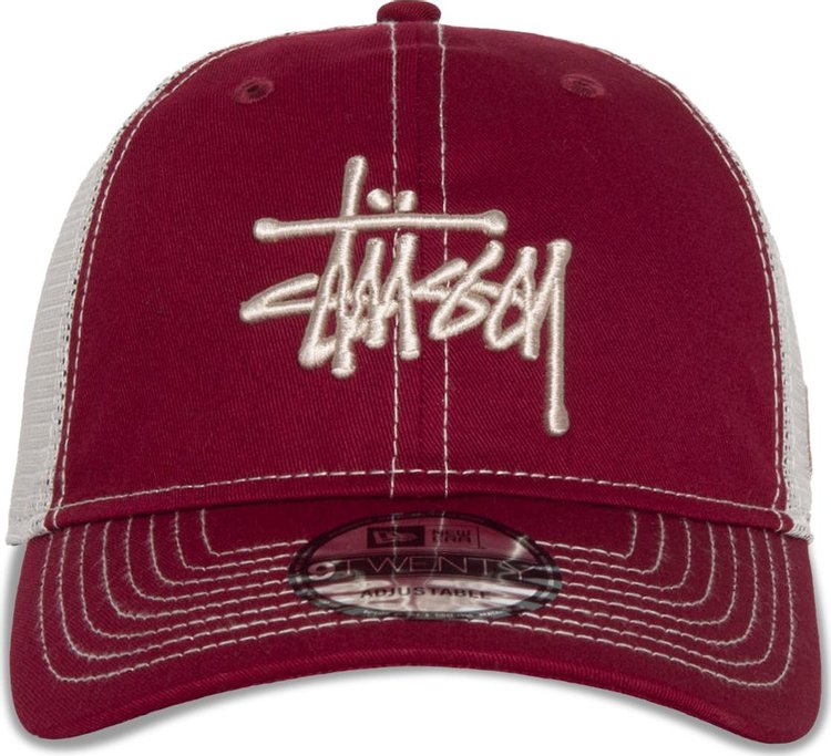 Stussy New Era 9Twenty Basic Trucker Cardinal