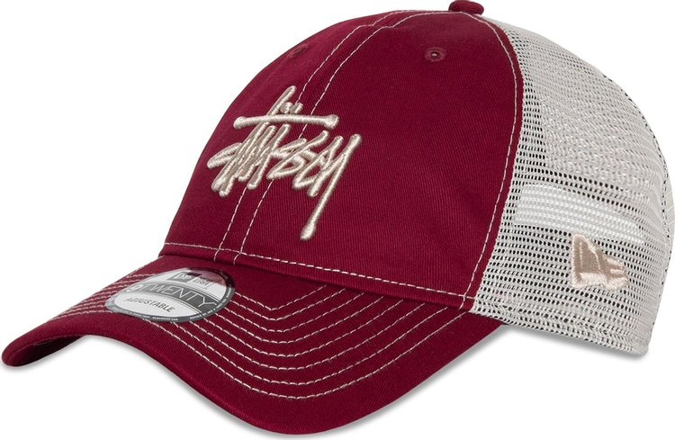 Stussy New Era 9Twenty Basic Trucker Cardinal