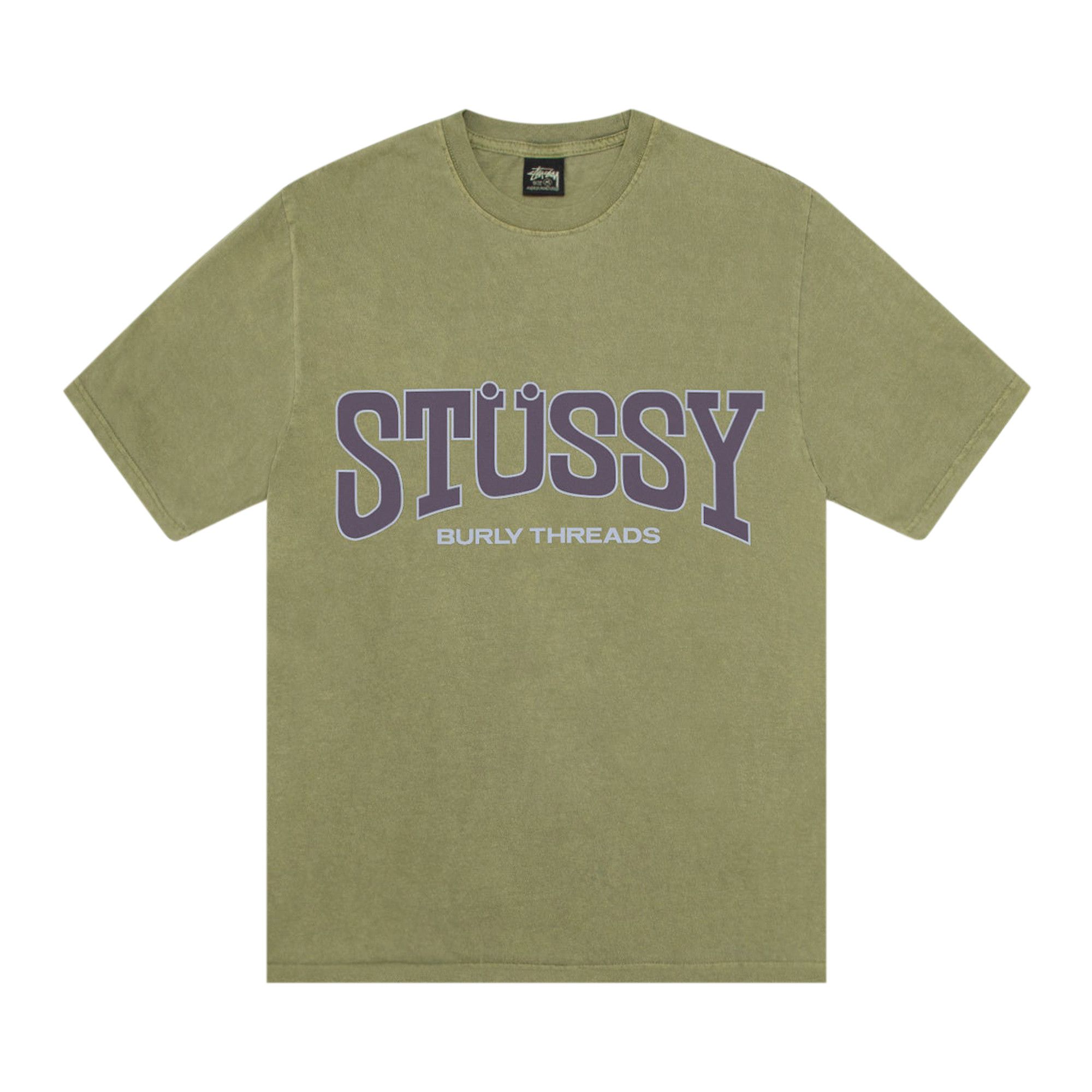 STUSSY BURLY THREADS サイズM Stussy Burly Threads Pigment Dyed Tee Black Men's - SS24 - US