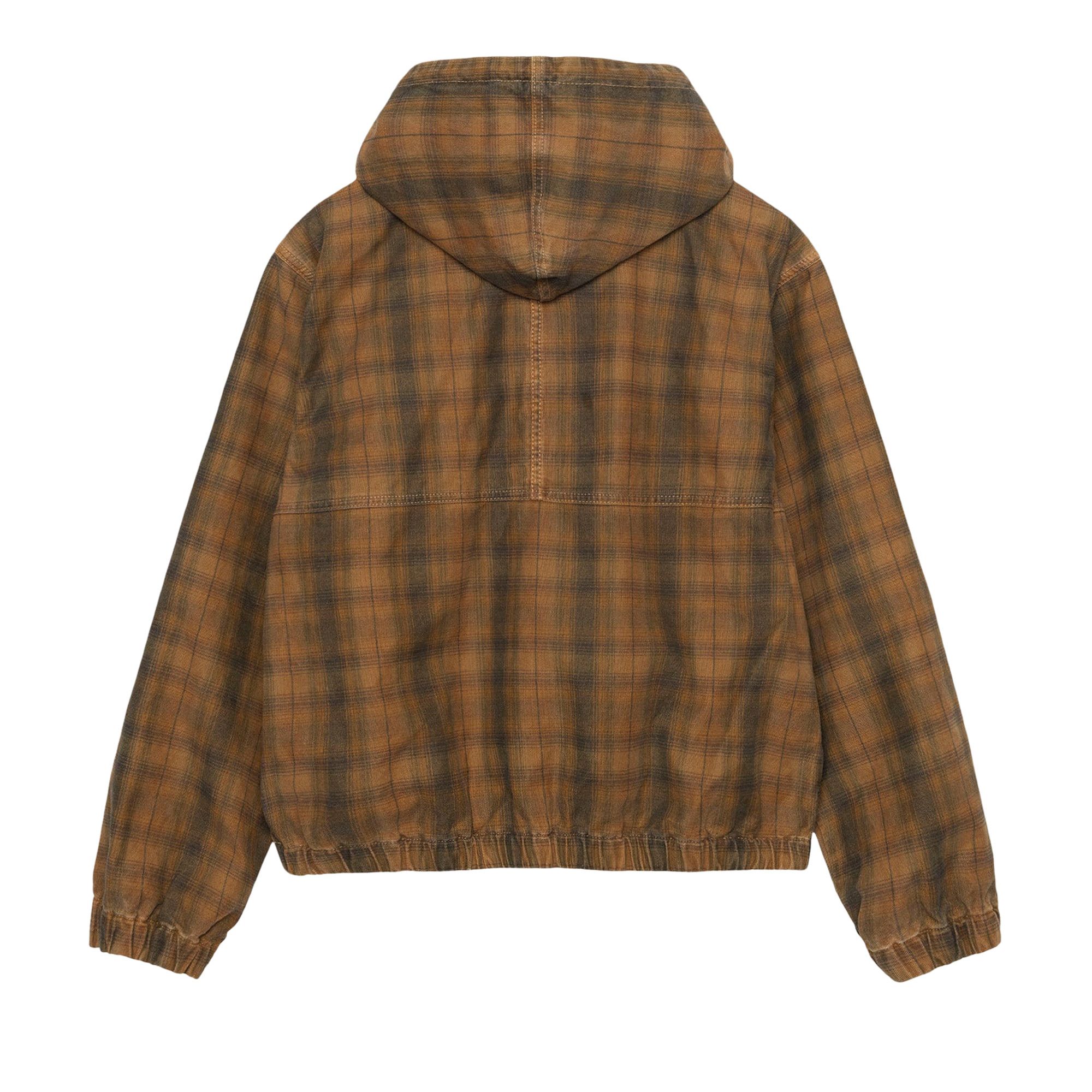 Buy Stussy Unlined Plaid Zip Hoodie 'Brown' - 115768 BROW | GOAT