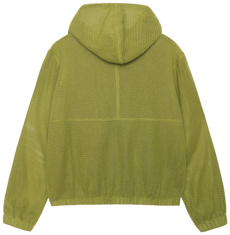 Stussy Mesh Zip Hoodie Green