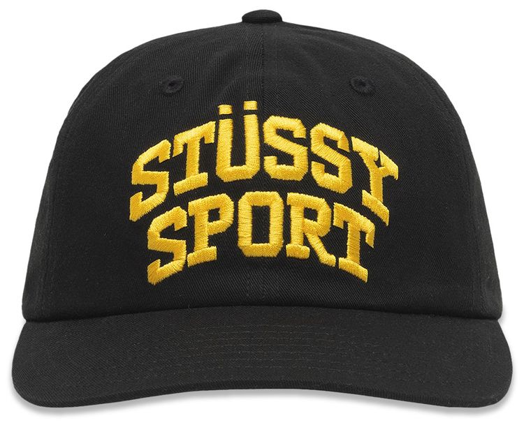 Stussy Mid Depth Sport Snapback Black