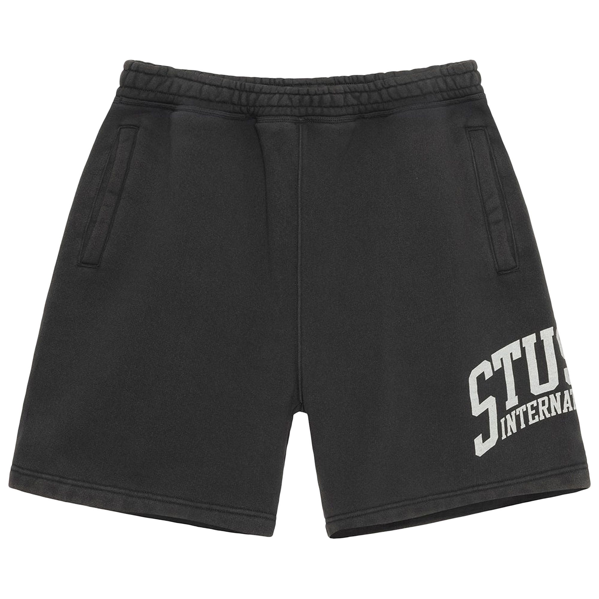 Buy Stussy Fleece International Short Washed Black 112318 WABL GOAT UK