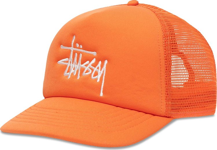 Stussy Trucker Big Basic Snapback Orange