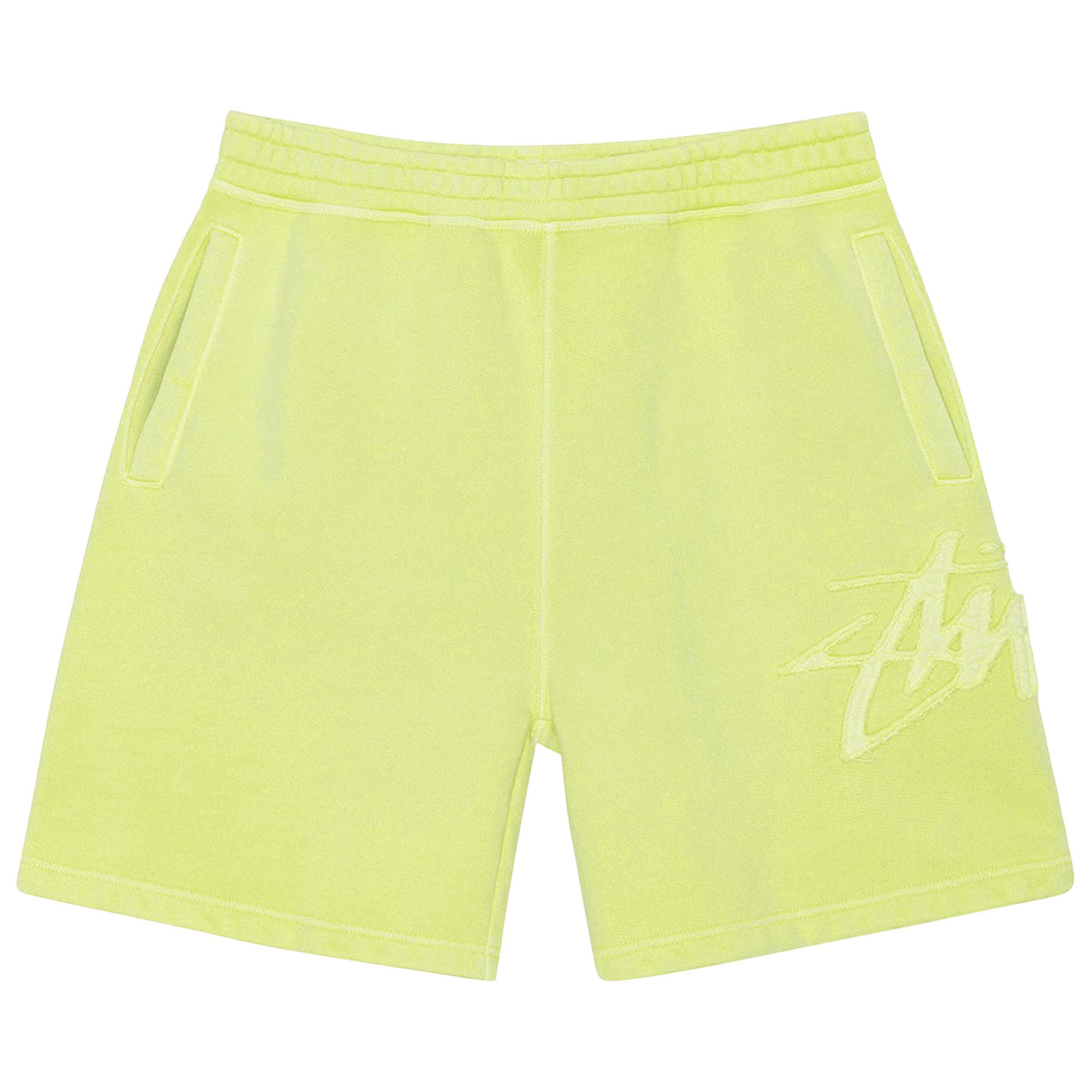 Buy Stussy Fleece Tonal Appliqué Short 'Lime' - 112311 LIME | GOAT