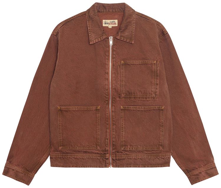 Stussy Zip Work Jacket Clay
