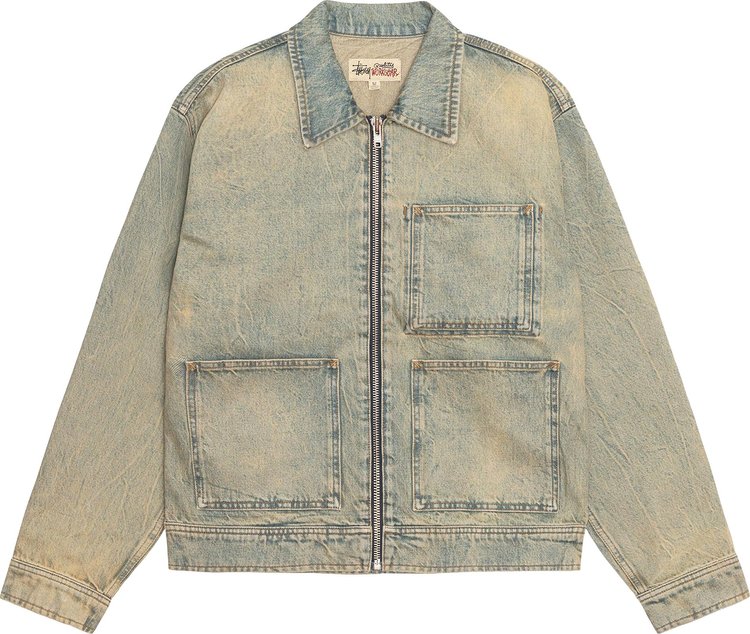 Stussy Zip Work Jacket Beach Wash