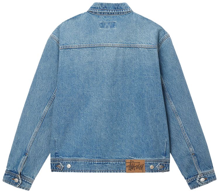 Stussy Zip Work Jacket Washed Blue
