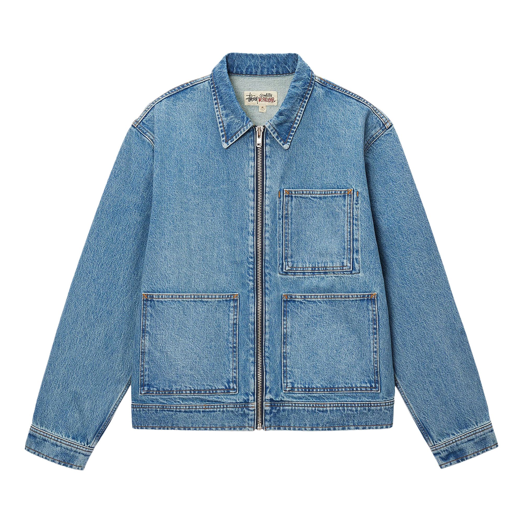 【再入荷】 Blue' 'Washed Jacket Work Zip Stussy Buy - GOAT | WABL 115682 ジャケット・アウター