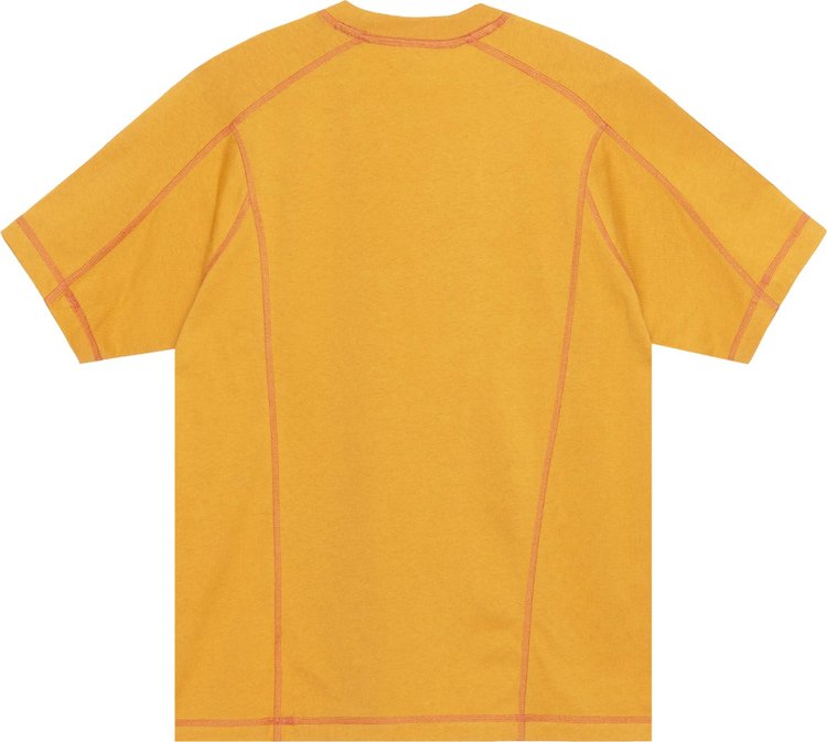 Stussy Wave Short Sleeve Crew Mustard