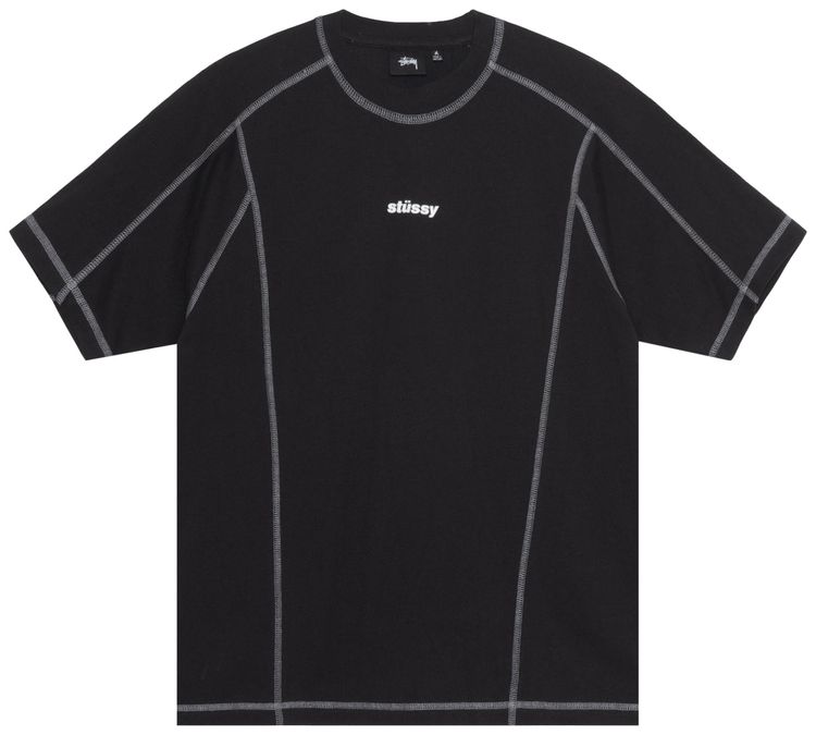 Stussy Wave Short Sleeve Crew Black