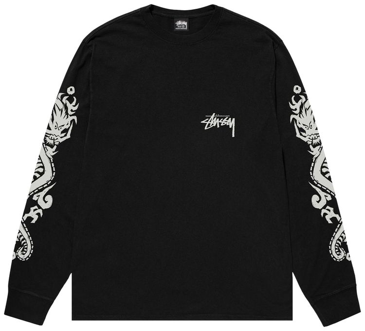Stussy Dragons Long Sleeve Tee Black