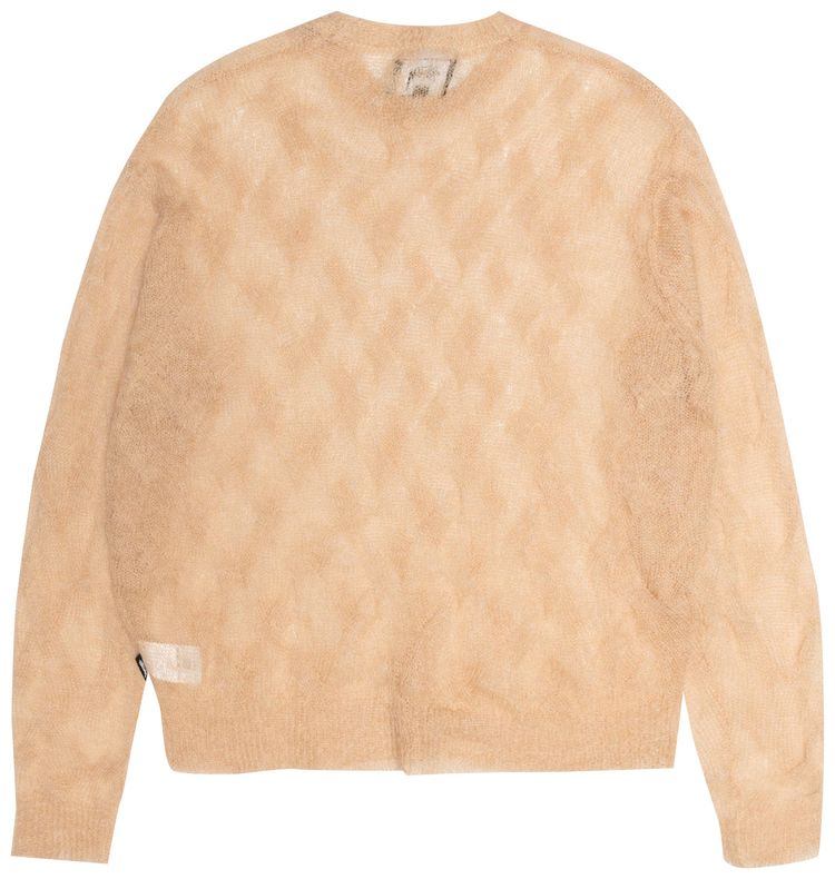 Stussy Loose Knit Cross Cable Sweater Sand