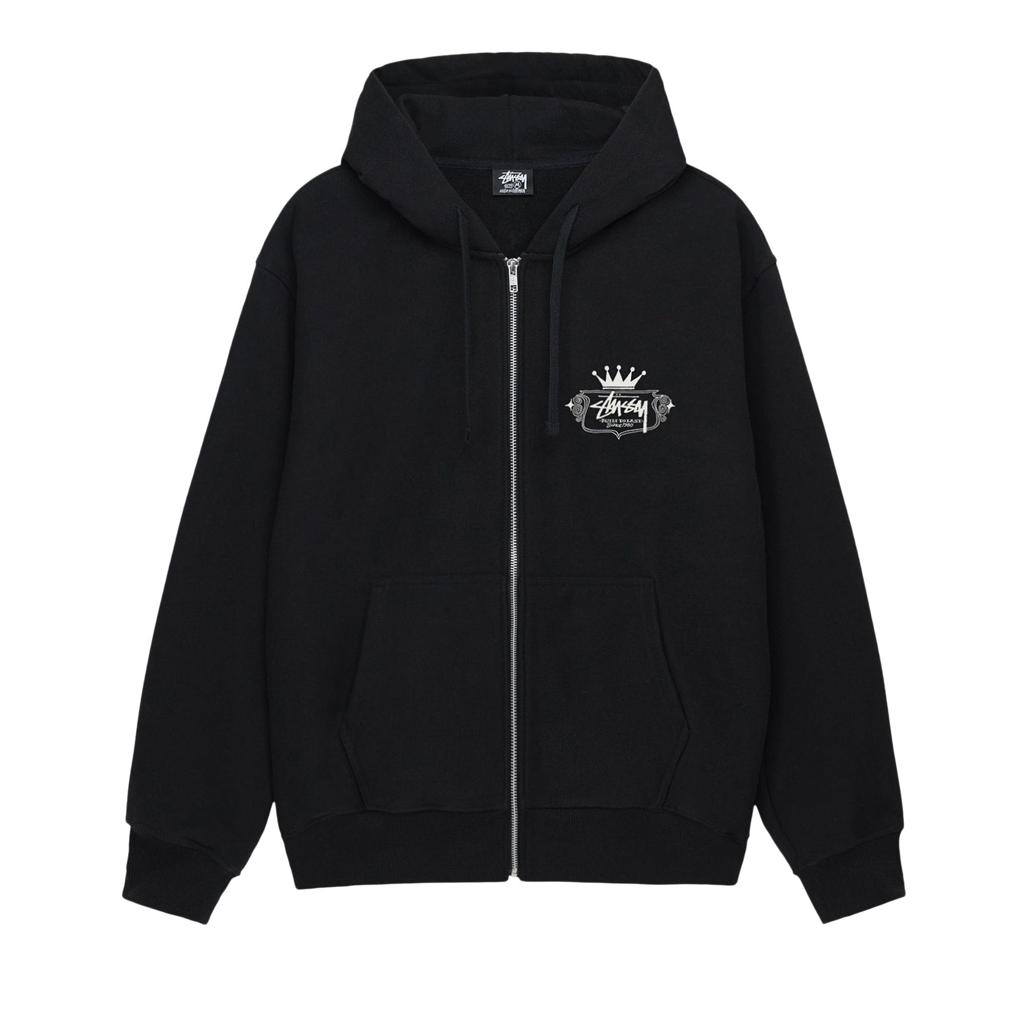 Buy Stussy Built To Last Zip Hoodie 'Black' - 1975028 BLAC Buy Stussy Built To Last Zip Hoodie 'Black' - 1975028 BLAC