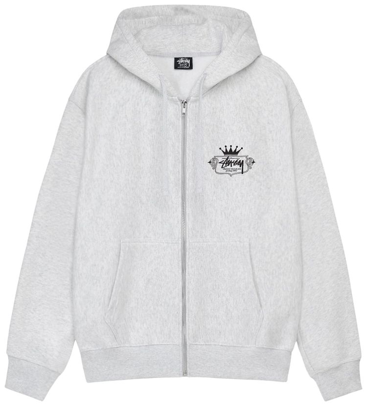 Stussy Built To Last Zip Hoodie Ash Heather