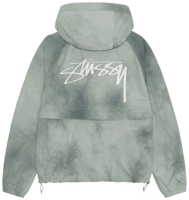 Stussy Beach Shell Wave Dye Zip Hoodie Sage