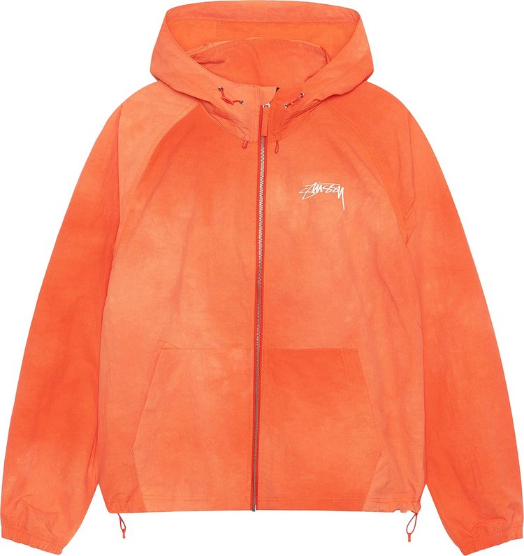 Stussy Beach Shell Wave Dye Zip Hoodie Persimmon