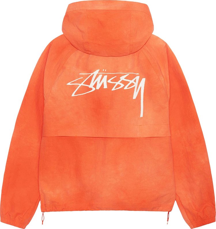 Stussy Beach Shell Wave Dye Zip Hoodie Persimmon