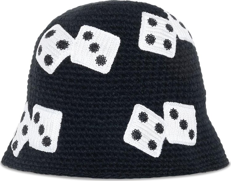 Stussy Dice Knit Bucket Hat Black