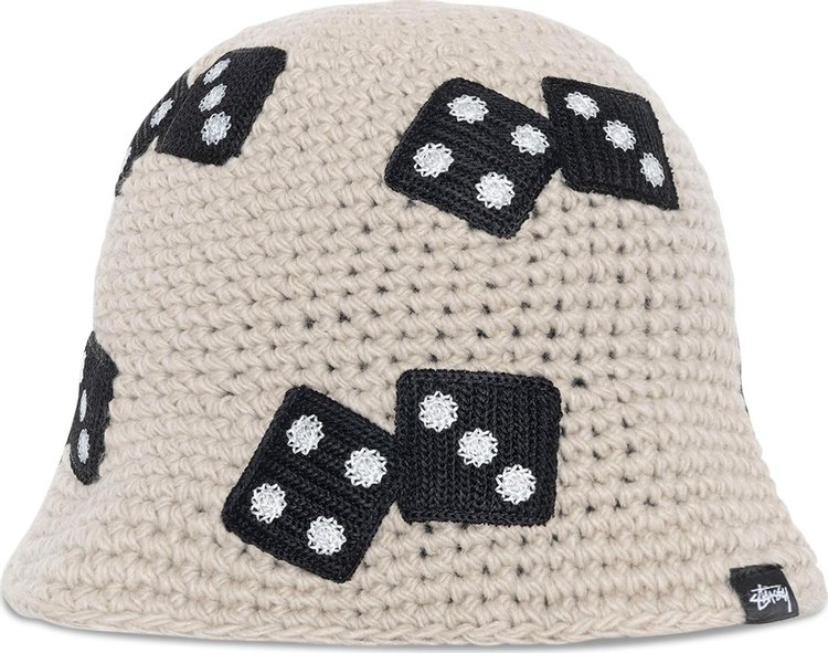 Stussy Dice Knit Bucket Hat Light Grey