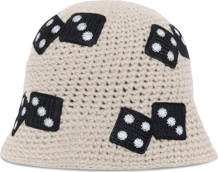 Stussy Dice Knit Bucket Hat Light Grey