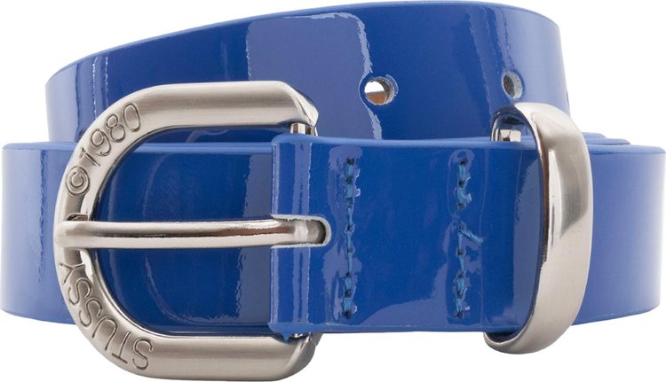 Stussy Neon Patent Leather Belt Royal