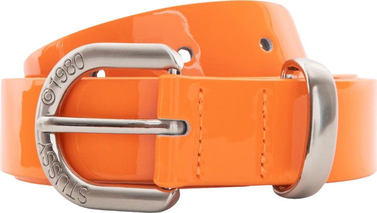 Stussy Patent Leather Belt Orange