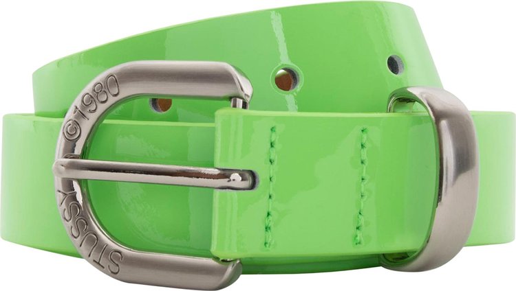 Stussy Patent Leather Belt Green